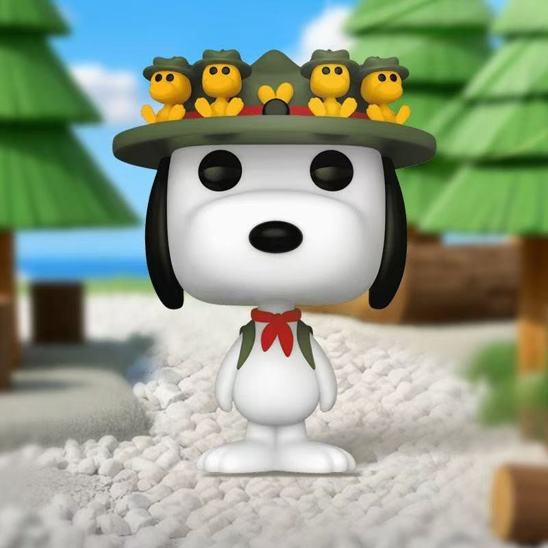 Funko Pop Snoopy Beagle Scouts Série Boneco de Ação Anime Woodstock Astronauta Joe Cool Brinquedo Modelo Figuras Edição Limitada Presentes