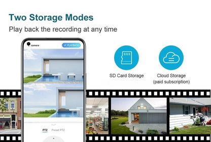 8MP 4K WiFi Camera Dual Lens Dual Screen Wireless Outdoor Surveillance Human Detect Security Protection Two Way Audio PTZ IP Cam