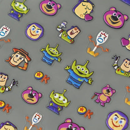 Adesivo de Arte para Unhas Disney Toy Story em Relevo 5D Desenho de Alienígena Lotso Decoração de Unhas Decalques Autoadesivos para Unhas DIY Decalque de Manicure