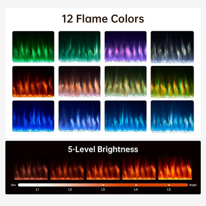 3-Piece Living Room Table Set Includes A 70'' Modern Fireplace TV Stand with 36'' Electric Fireplace,2 Side Tables with Storage