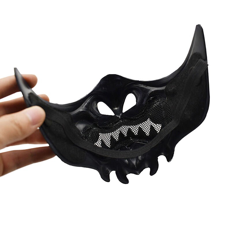 Half Face Devil Samurais Mask for Carnivals Halloween Cosplay Horror Killer Mask Masquerade Mask Party Mask Japanese Mask