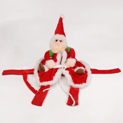 Fantasias de Natal para Cães Engraçadas de Férias, Papai Noel Montado, Roupa para Cães Pequenos e Grandes, Presente de Ano Novo para Cães