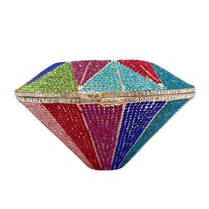 XIYUAN Silver Diamond Evening Bag Luxury Crystal Women Party Wedding Clutches Rhinestone Handbags Ladies Elegant Bridal Purses