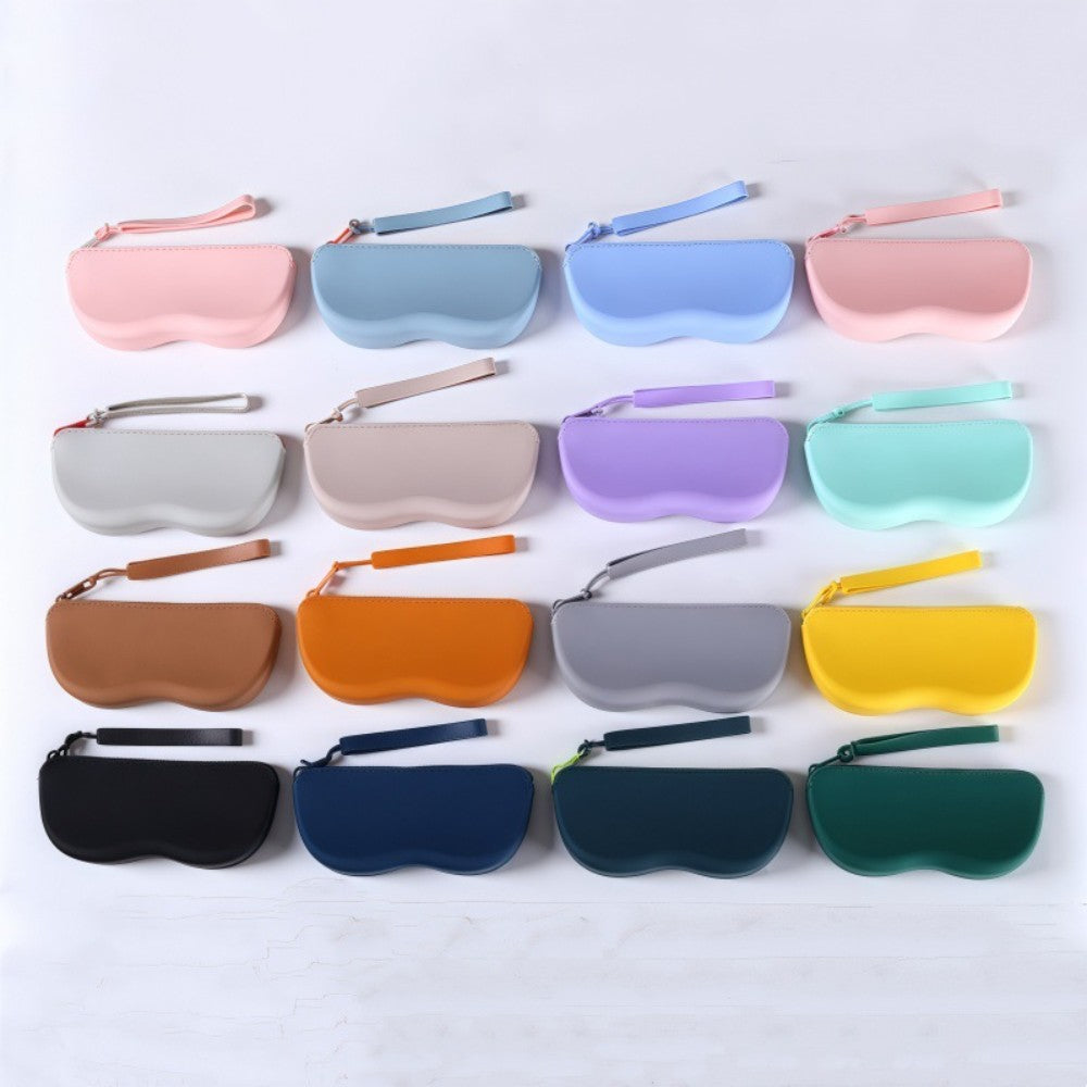 Soft Silicone Zipper Glasses Bag Storage Waterproof Bag Cosmetic Coin Bag for Women Girls Dustproof Glasses Box