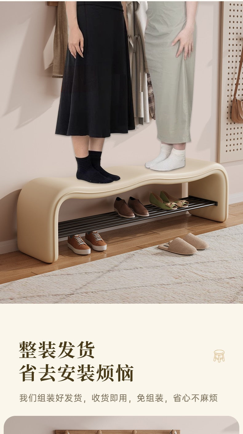 stool can be sat at the door of the home shoe stool shoe rack is integrated wave entry stool enters the door