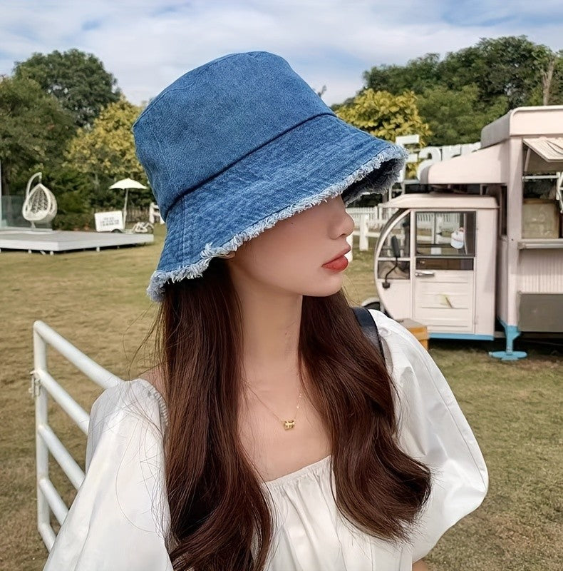 1pc 2024 New Spring/Summer  Fisherman Hat, Sun Hat, Casual And Fashionable, Suitable For Travel, Protects Against Uv Rays