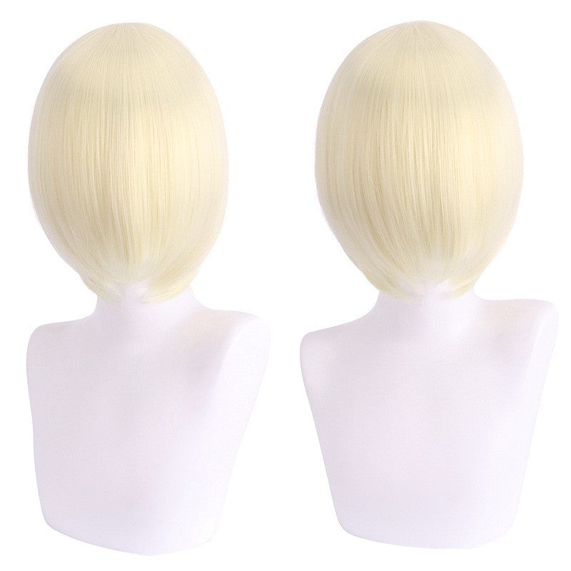 cosplay wig, face-controlling, short hair, thickened version, face-controlling style, colorful Synthetic fiber wig