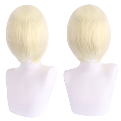 cosplay wig, face-controlling, short hair, thickened version, face-controlling style, colorful Synthetic fiber wig