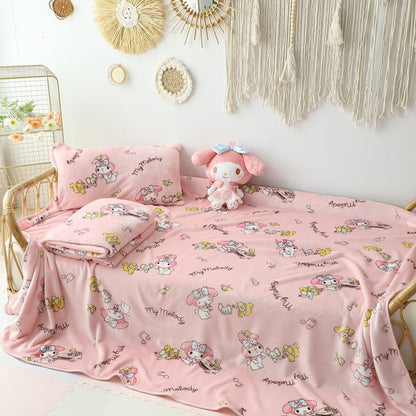 Sanrio Cute My Melody Warm Blanket Lovely Cartoon Printed Blanket For Office Dormitory Comfortable Nap Blanket Kawaii Sheet Girl