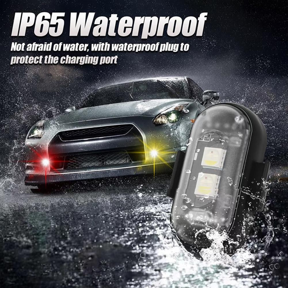 4pcs/set Wireless Remote Control Aircraft Lights,RGB Led Aircraft Strobe Light Motorcycle Accessories