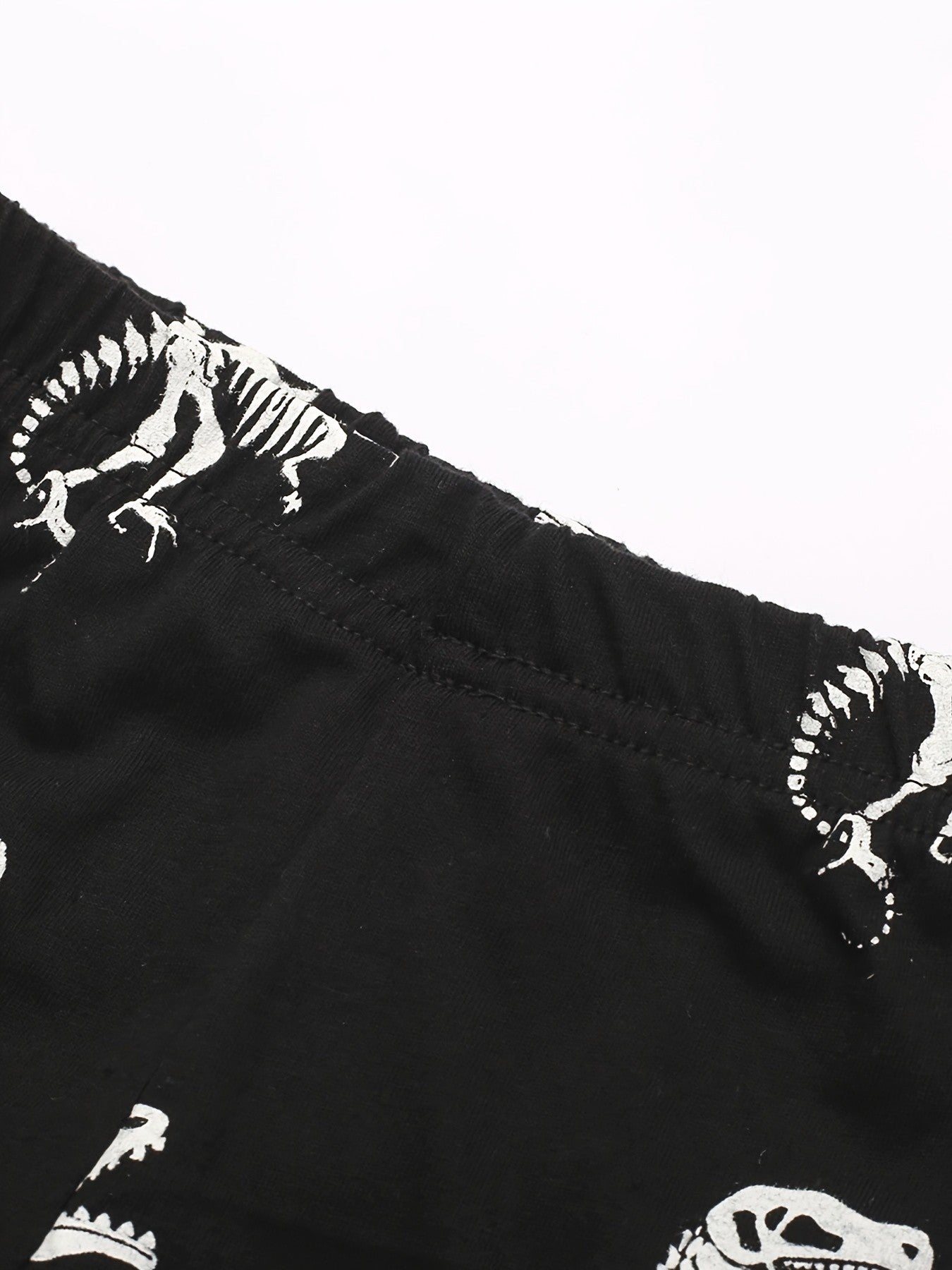 Toddler Boys Pajamas Glow-in-the-dark Short-sleeved Homewear With Dinosaur Pattern Kids Boy Two-piece Pajamas Set