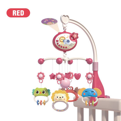 Baby Musical Crib Mobile And Rattle Remote Control Function 360 Rotating Mobile Baby Toys With Projection Hanging Bell Toy Gifts