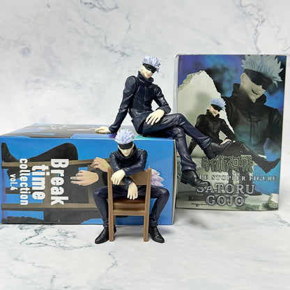 11cm Novo Gojo Satoru Anime Jujutsu Kaisen Boneco de Ação Itadori Yuji Sentado para Tampador de Macarrão Modelo de Brinquedos Bonecas Japonesas Hobbies