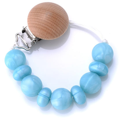 New Silicone Beads Dummy Clip Holder Soother Pacifier Clips Chain for Baby Teething Toys Chew Gifts Accessories BPA Free