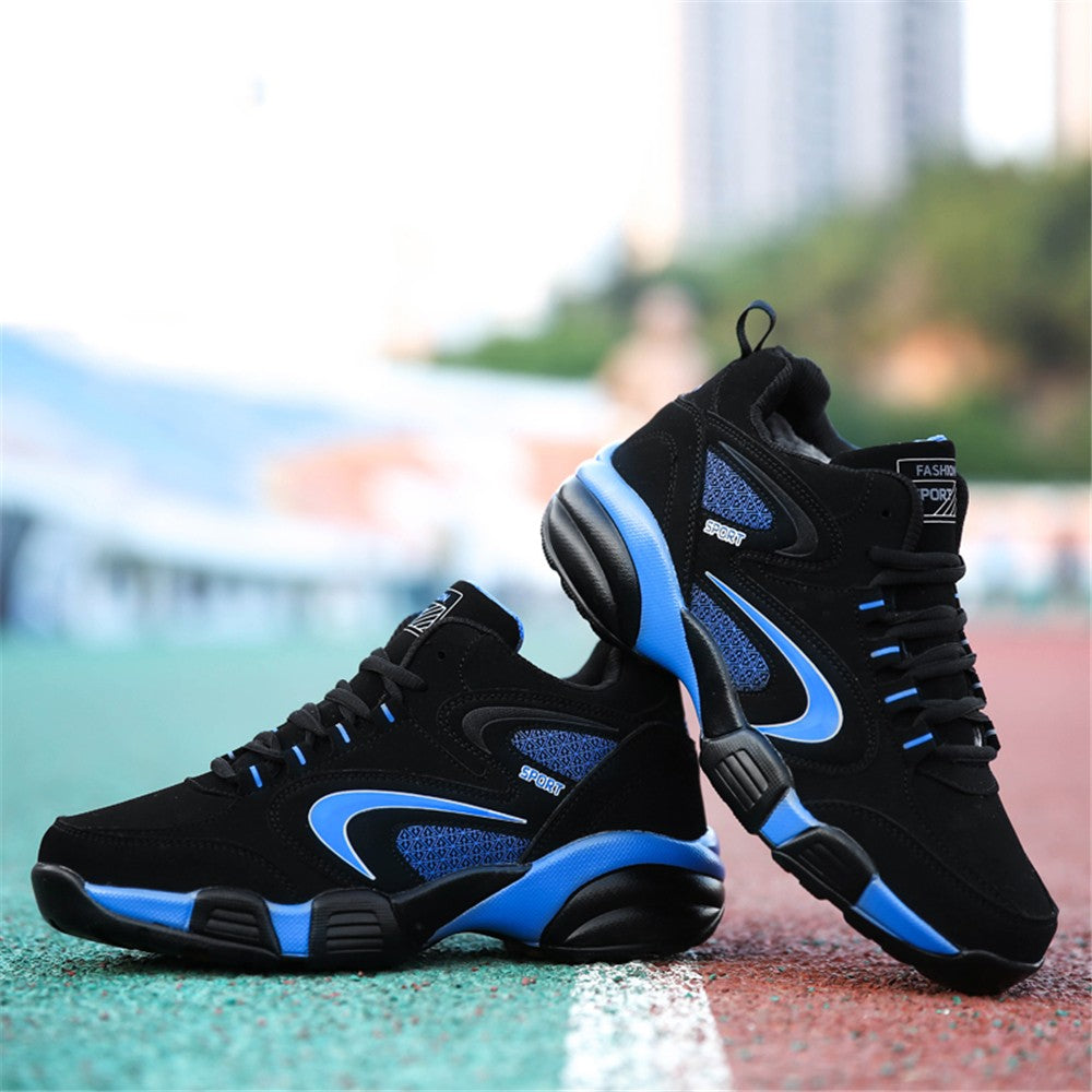 Plus Size Men's Trendy Colour Block Sneakers, Comfy Non Slip Lace Up Casual Durable Shoes For Men's Outdoor Activities