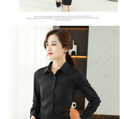 Formal Dress Women Shirt Long Sleeve Blouse New Black Shirt Women Tops 2024 Fashion Women Clothing Basic White Shirts OL Blouses