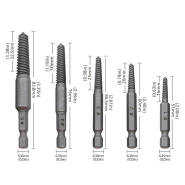 10pc Hexagonal Shank Broken Head Screw Extractor Screw Broken Head Screwdriver for Taking out Electric Drill Tool Set