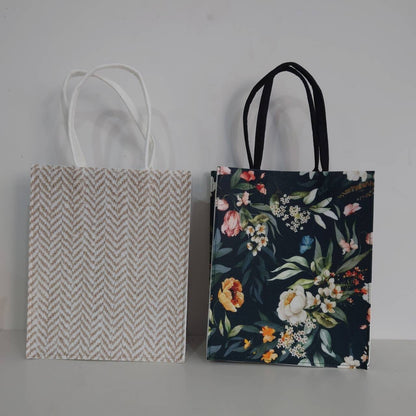 Wholesale 100pcs/lot Hot Sell Large Capacity Customize Logo Size Felt Reusable Tote Shopping Bags for Wedding Party Packaging