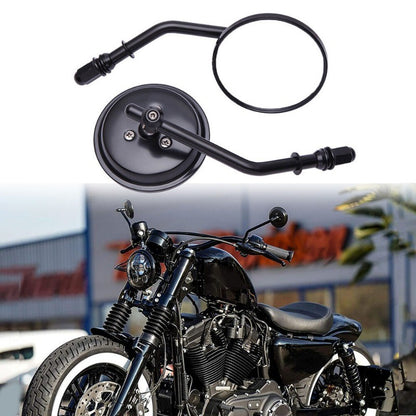 Espelho Retrovisor Redondo M8 para Motocicleta Espelhos Laterais Retro Espelhos Traseiros para Harley Dyna Bobber Chopper Sportster Old School Touring