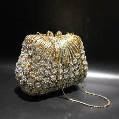 New dinner bag trendy rhinestone bag fashionable and high-end shoulder handbag women's bag