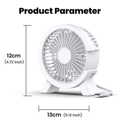 Mini USB Rechargeable Table Fan Portable USB Small Fan Fan For Student Dormitory Computer Summer Gadget Home Desk Office