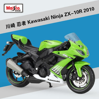 Maisto 1:18 Kawasaki Ninja Zx-10r Zx 10r Modelo de Moto Modelo em Liga