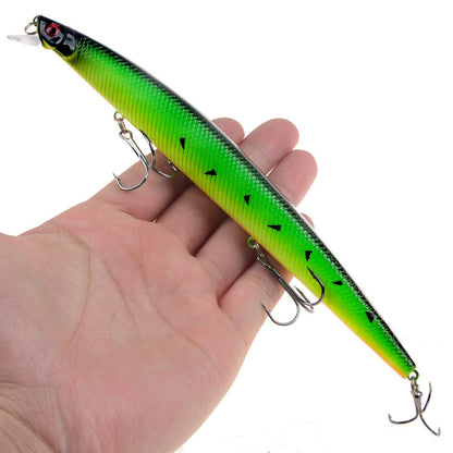16 Cores 18cm 24g Isca Artificial Minnow Laser Crankbait Dura Plástico Grande Isca Falsa para Pesca Marítima