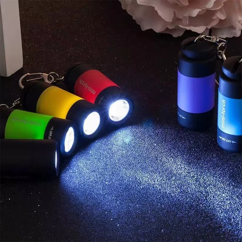 USB Rechargeable LED Multifunctional Strong Light Pocket Keychain Flashlight Waterproof Outdoor Hiking Camping Mini Flashlight
