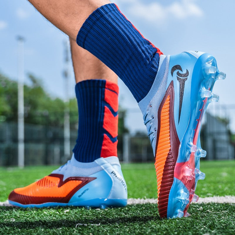 High Quality Mens Soccer Shoes TF/FG Training Football Sneakers Ultralight Non-Slip Turf Soccer Cleats Chuteira Campo 35-45