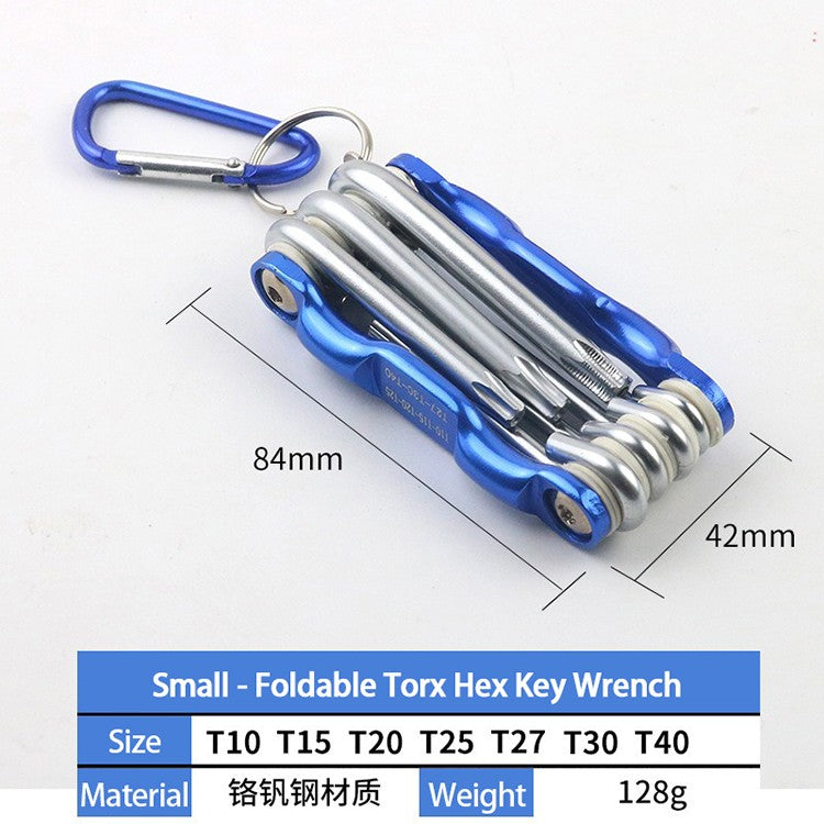 Chave Hexagonal Dobrável Portátil 8 em 1 Multifuncional Conjunto de Chaves Allen Hexagonais - Ferramenta Manual de Alta Qualidade para Reparos Diários