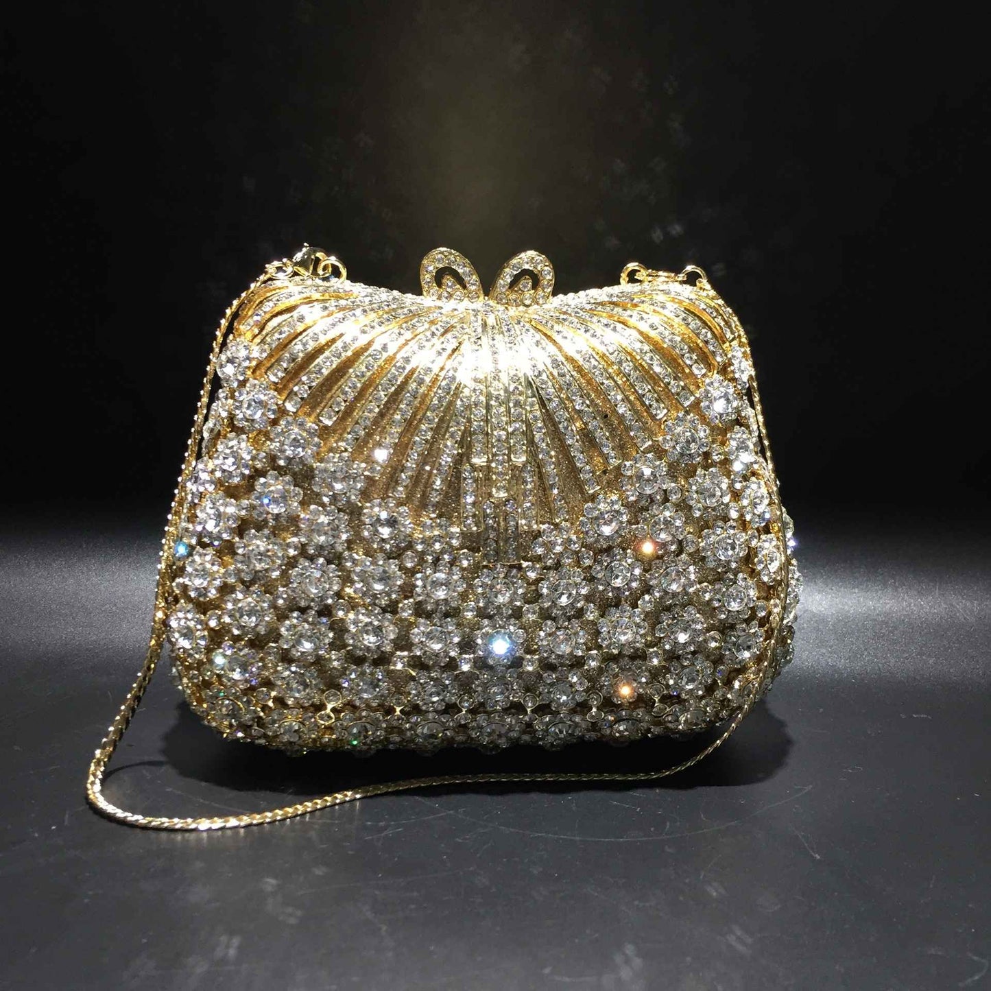 New dinner bag trendy rhinestone bag fashionable and high-end shoulder handbag women's bag