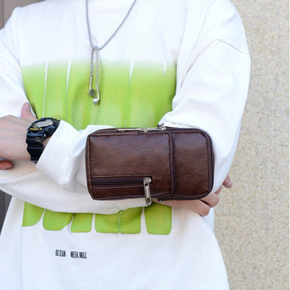 Men'S Shoulder Bag Multi-Function Leather Messenger Casual Crossbody Bags High Quality Male Purse Phone Chest Pack