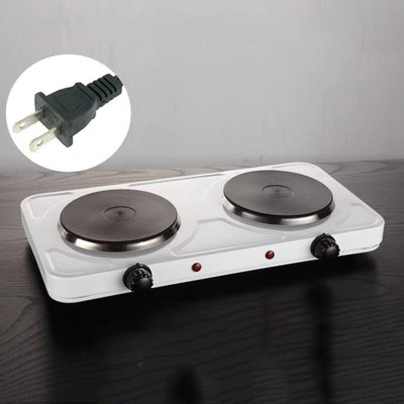 110/220V Electric Burner Hotplate Coffee Heating Stove 2 Pots Heater Induction Cooker Stove Furnace Adjustable Temperature 2000W