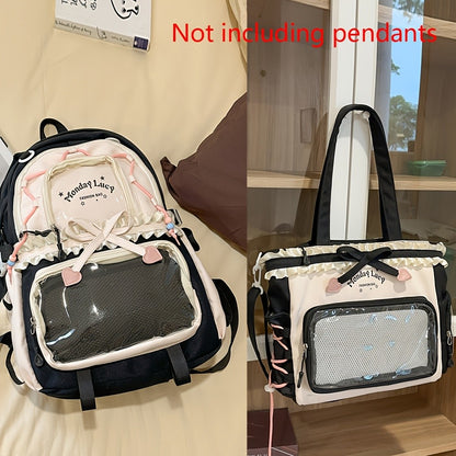 Women's Bag Set Two-Piece Pain Bag Back to School Season Back to School Season Backpack Lace Lightweight Cute Backpack
