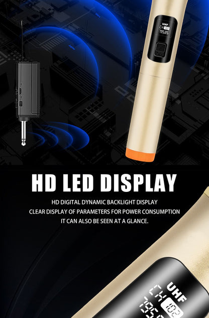 Microfone Sem Fio Xiaomi 2.4G UHF Frequência Fixa 2 Canais Microfone de Mão Para Festa Ao Vivo Karaokê Reunião Profissional