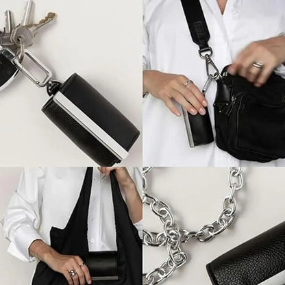 New Mini Keychain Tote Bag with Key Ring Expandable Supermarket Eco-Friendly Bag Reusable Foldable Handbag for Travel