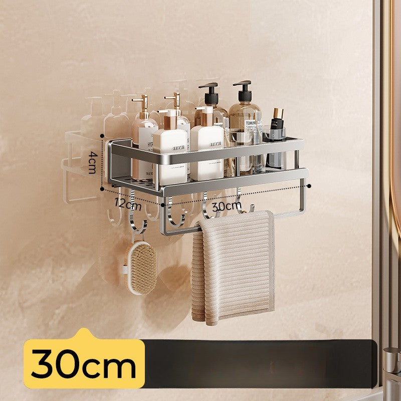 Toilet storage rack, non perforated washbasin, light luxury bathroom, wall mounted toilet, toilet wall storage rack