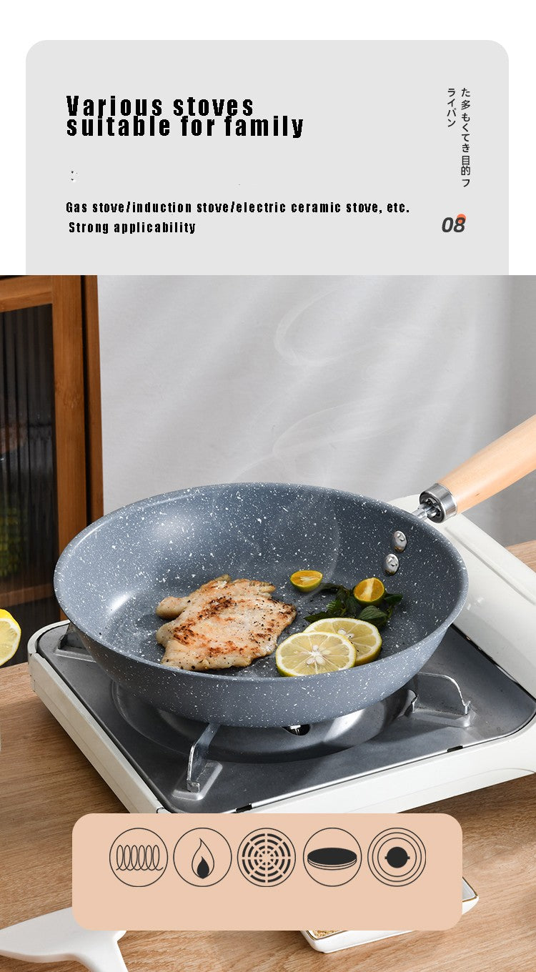 Frigideira Antiaderente de 26cm/28cm/30cm Wok para Casa, Bife, Ovo, Grelha, Fogão a Gás e Indução, Panela de Cozinha, Frigideira para Panquecas, Panela de Cozimento