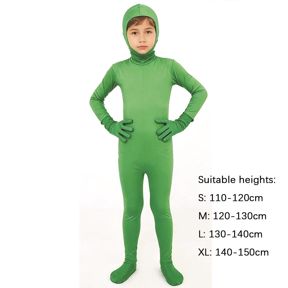 Kids Zentai Invisible Jumpsuit Cosplay Costume Bodysuits Halloween Carnival Skin Tight Suit Spandex Stretch Disappearing