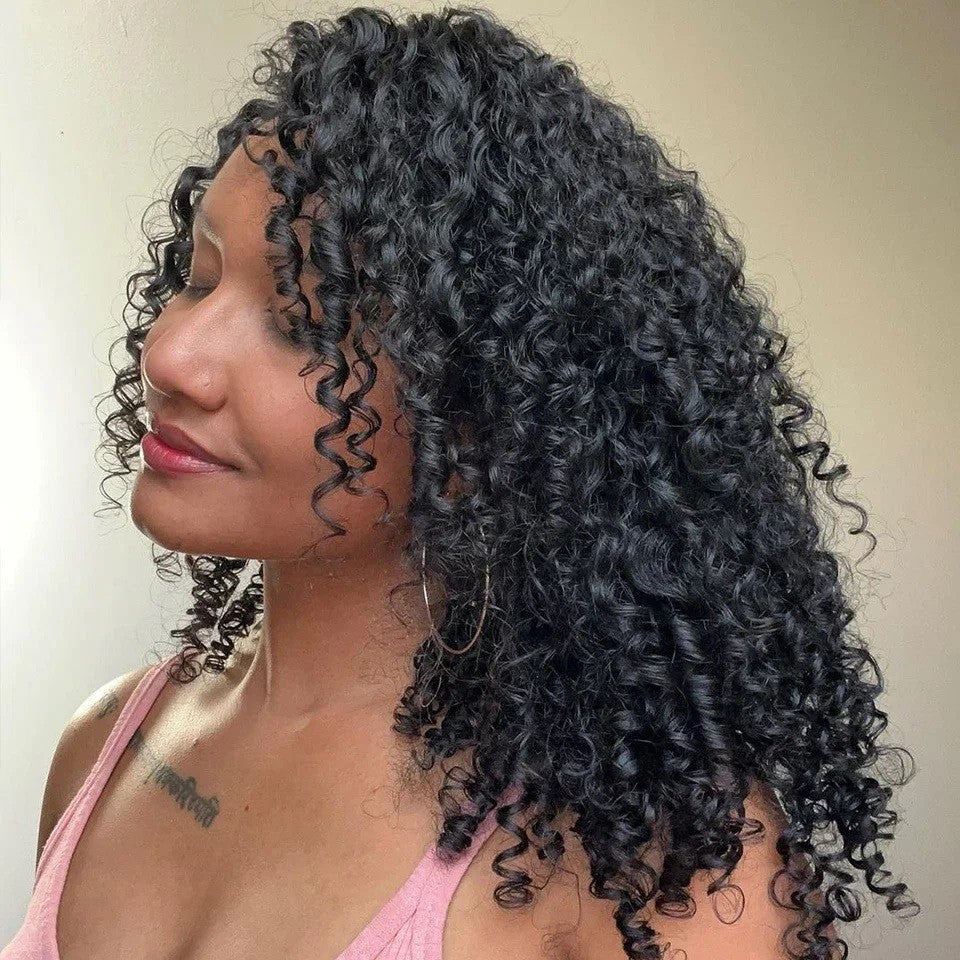 15A Pixie Curls Bundles Kinky Curly Cabelo Humano 3/4 Bundles Deal 100% Cabelo Cacheado Virgem Cru Bundles de Cabelo Extensão de Cabelo Trama Dupla