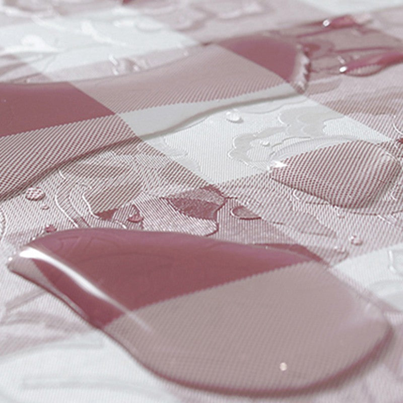 137/152/180/200/220cm 7Colors Oil-proof Flower Grid Round Table Cloth Waterproof Party Festival Surface Cover Picnic Blanket