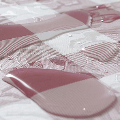 137/152/180/200/220cm 7Colors Oil-proof Flower Grid Round Table Cloth Waterproof Party Festival Surface Cover Picnic Blanket