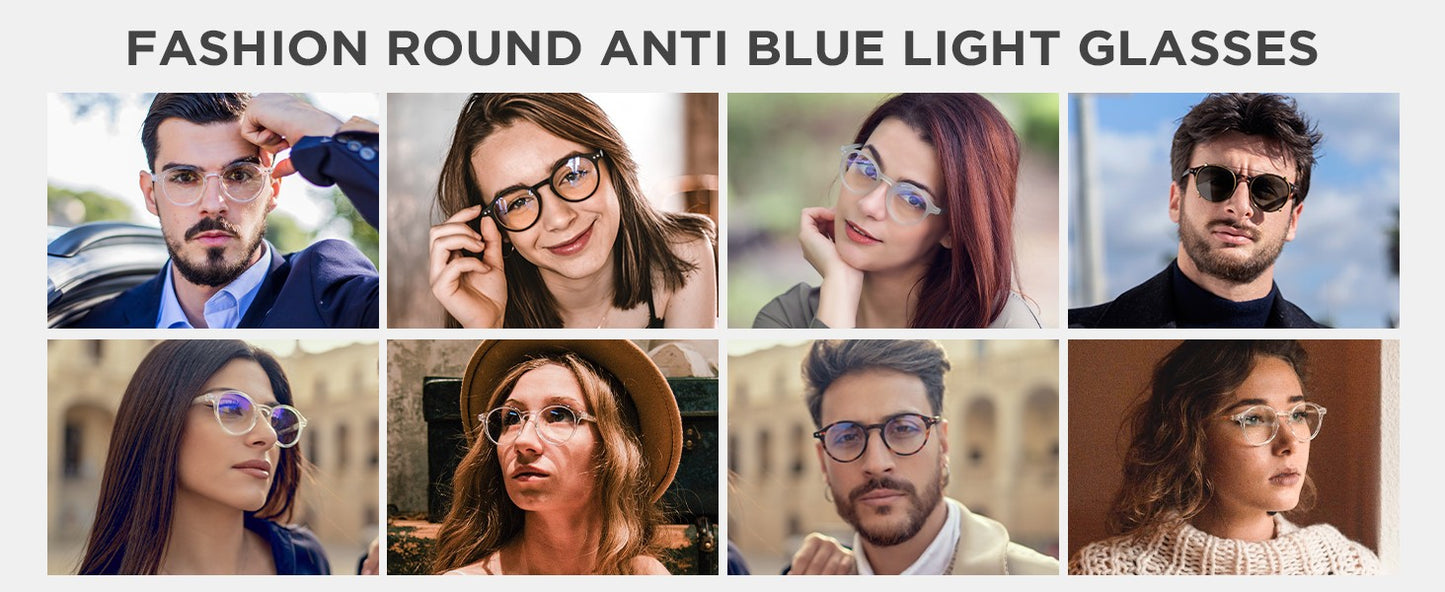 Óculos de Leitura Retrô ZENOTTIC 2025 Antiluz Azul Para Leitura Moda Leve Óculos Feminino Masculino Dioptria 0 a 4.0
