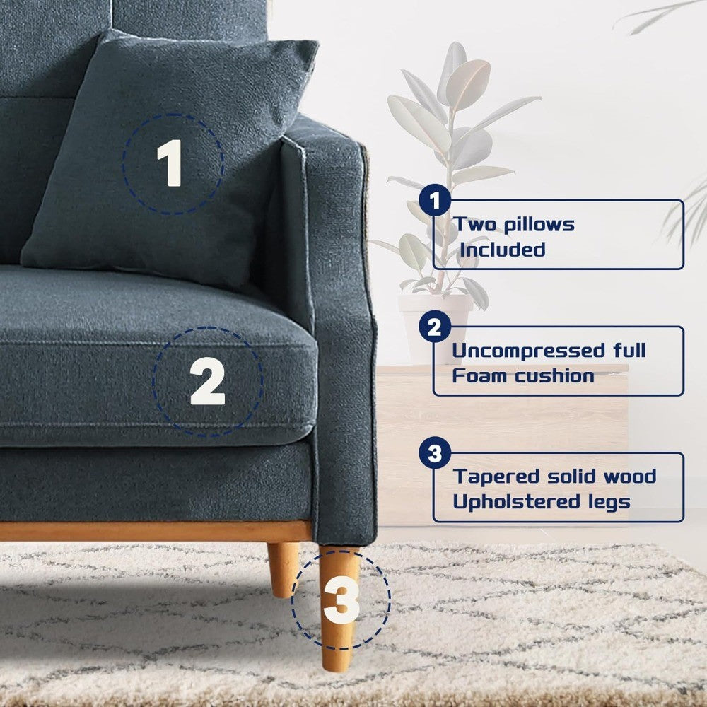 70" Loveseat Sofa for Living Room, Small Apartment and Spaces, Multifunctional Rechargeable Multi-Person Fashion Couch