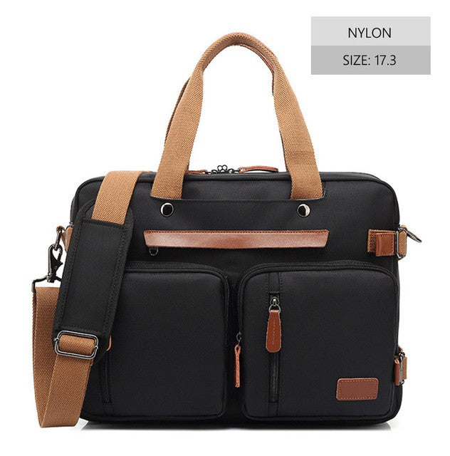 Nova Mochila Conversível Multifuncional 2025 Mochila para Notebook de 15,6/17,3 Polegadas Mochila de Viagem de Negócios Mochila Escolar de Nylon Impermeável