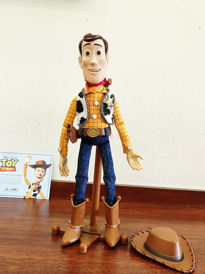 Bonecos de Ação Woody Disney Pixar Toy Story 40cm com Som de Filme em Inglês, Boneco de Personagem, Vaqueiro de Pano, Presente de Aniversário para Crianças