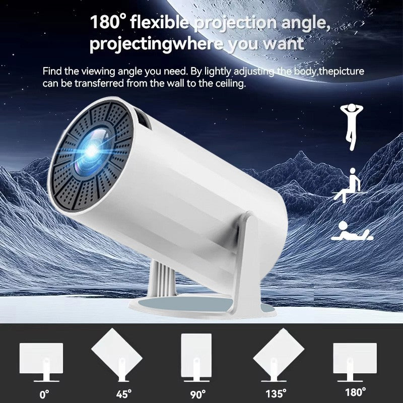O novo projetor em forma de diamante X8 pode projetar tanto em ambientes internos quanto externos. Projetor de alta definição. Boas opções para presentear.