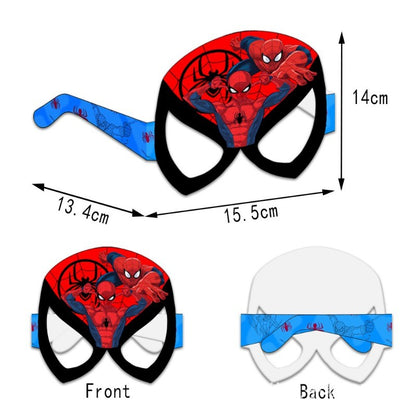 8/16Pcs Marvel Spiderman Glasses Party Decoration Set Birthday Gift Party Halloween Cool Accessories Favorite Ornament for Boy