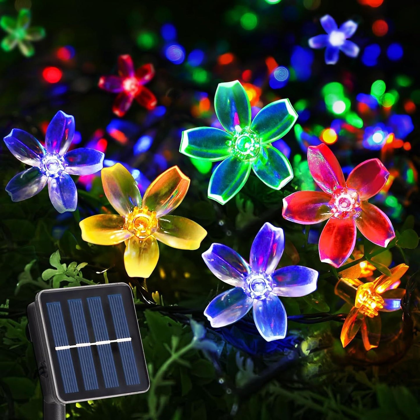 Solar Led String Lights Outdoor Cherry Flowers String Lights With 8 Modes Lighting Camping Garden Christmas Decor Solar Lamp