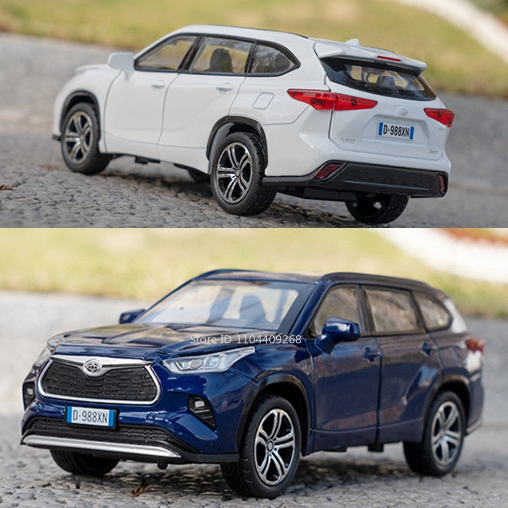 1:32 Scale Highlander GR86 Sports Car Model Toy Metal Diecast Pull Back Veículo em Miniatura Som Luz Modelos Coleção Presente Menino